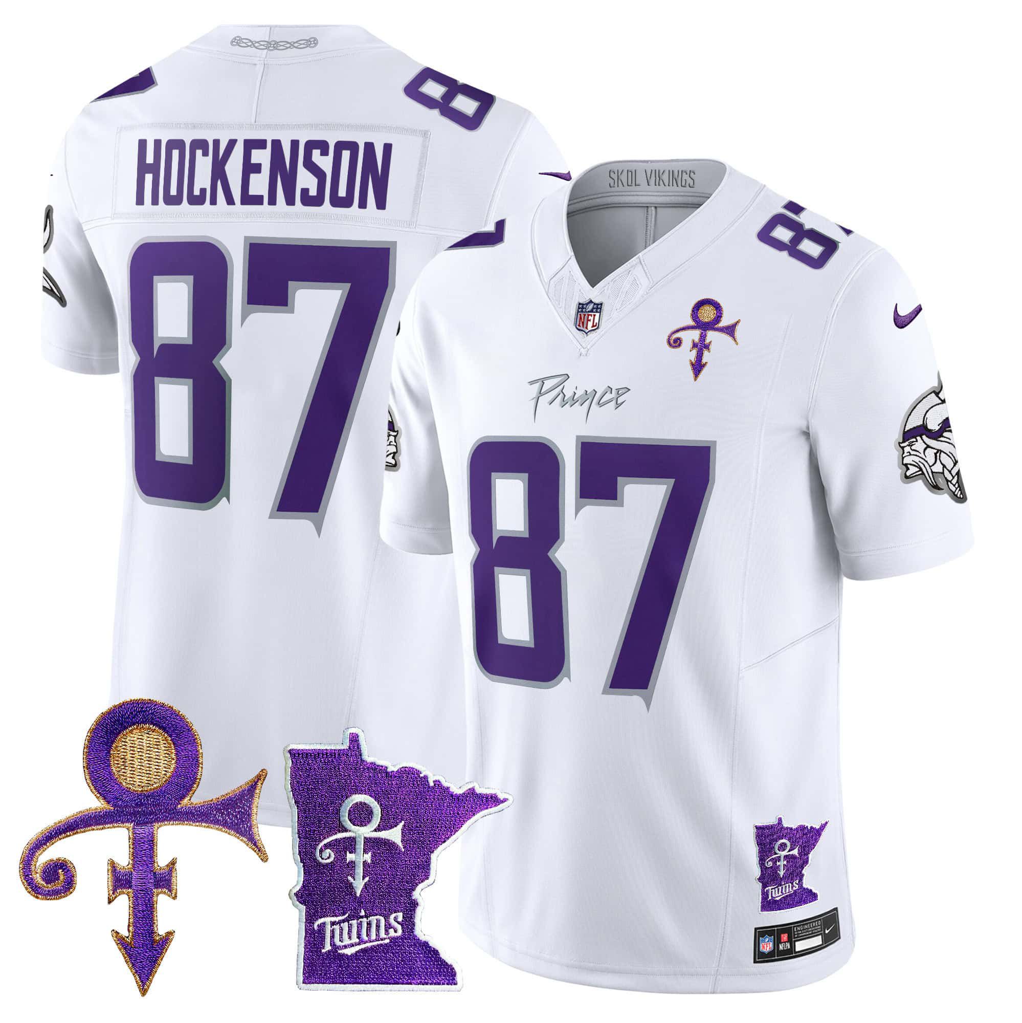 Men Minnesota Vikings #87 Hockenson White 2024 Nike Prince Vapor Limited NFL Jersey->indianapolis colts->NFL Jersey